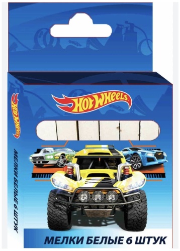 Мел белый для асфальта Hot Wheels, 6 шт, Centrum 89268