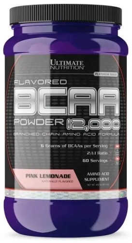 BCAA Ultimate Nutrition BCAA 12000 Powder розовый лимонад 457 г