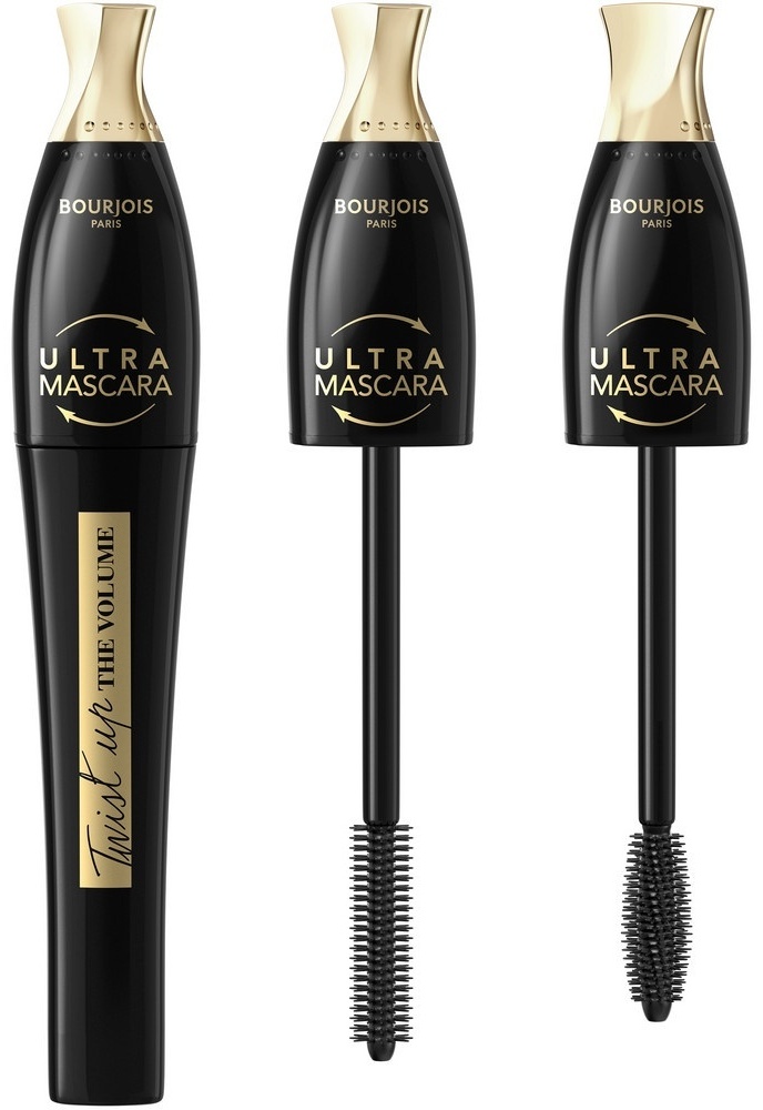 Тушь для ресниц Bourjois Twist Up the Volume Ultra Mascara 2в1 для объема, удлиняющая черный