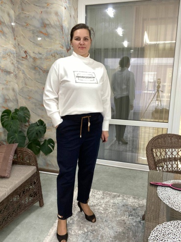 Джинсы прямые синий