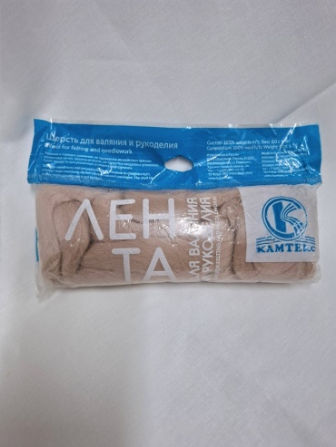 Шерсть для валяния КАМТЕКС Шерсть для валяния св.бежевый 006