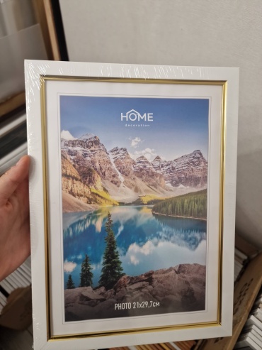 Frame.kz1 Рамка белая золото 21x30 см белый