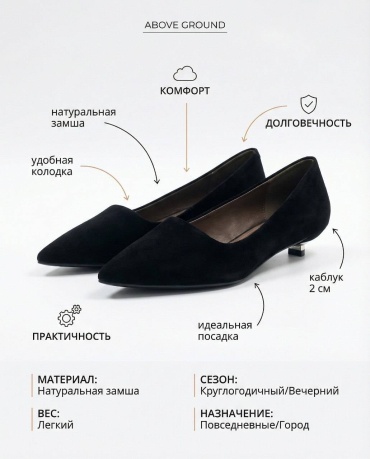 Туфли ABOVE GROUND графит