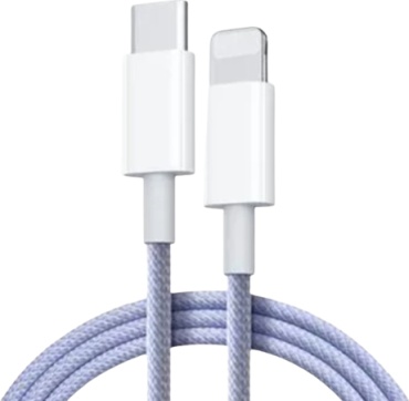 Кабель USB TypeC (M), Lightning (M), 2 м, фиолетовый
