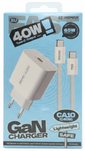 Зарядное устройство Remax CA10 USB Type-C 40 Вт белый