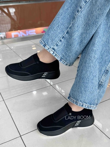 Слипоны Lady boom черный
