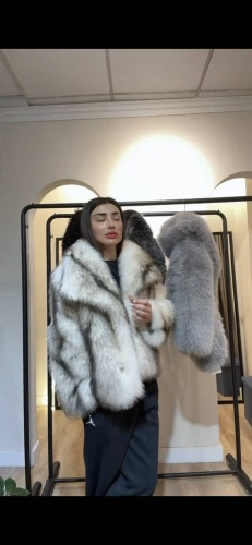 Шуба мультиколор