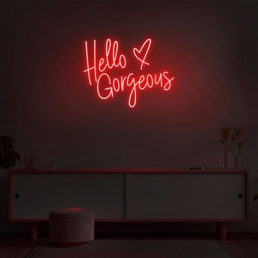 Neon.Omir неоновая вывеска настенный Hello Gorgeous, красный
