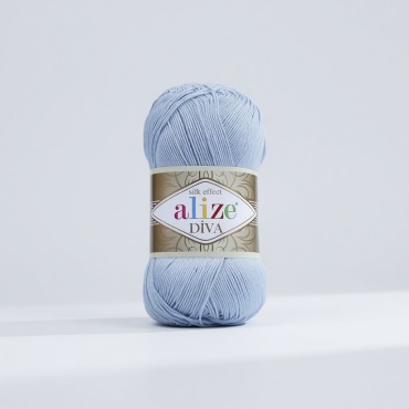 Моток Alize Diva светло-голубой 350 м 100 г