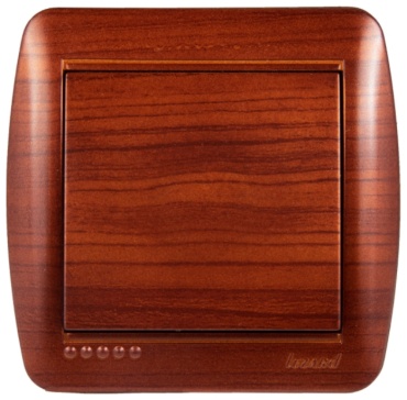 Выключатель клавишный Lezard Demet 711-0500-100, коричневый