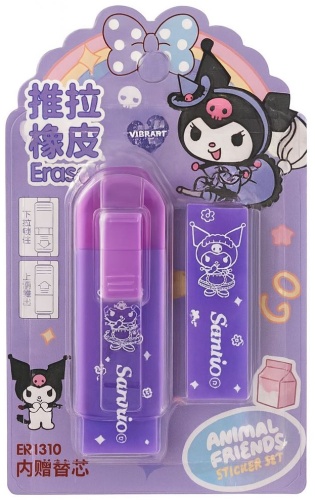 Ластик-карандаш Kuromi ER1310, 2 шт
