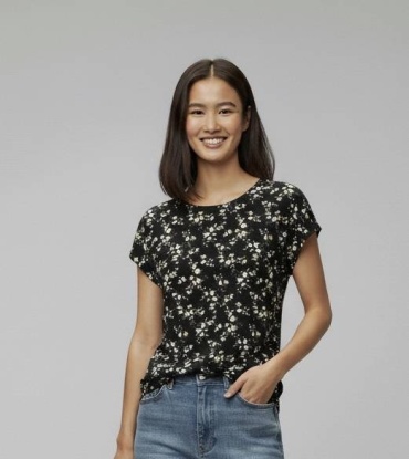 Топ Guljan blouse черный, мультиколор