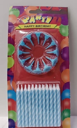 Свеча PARTY цилиндр, 24 шт 7 см