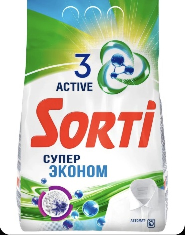 Стиральный порошок SORTI для белых и светлых тканей без 6 кг