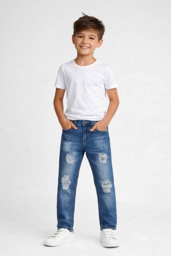 Джинсы прямые Junior синий