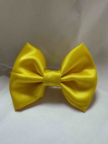 Галстук-бабочка атлас 9 см желтый