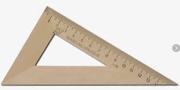 Линейка 139, 16 см, 1 шт, дерево, бежевый