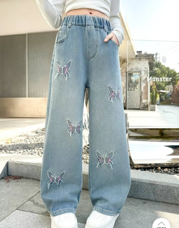 Джинсы расклешенные FASHION голубой