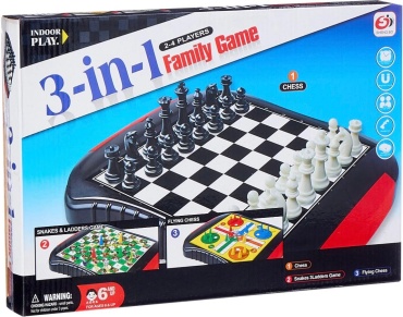 Шахматы,нарды и шашки 3 в 1 пластик 15x30 см