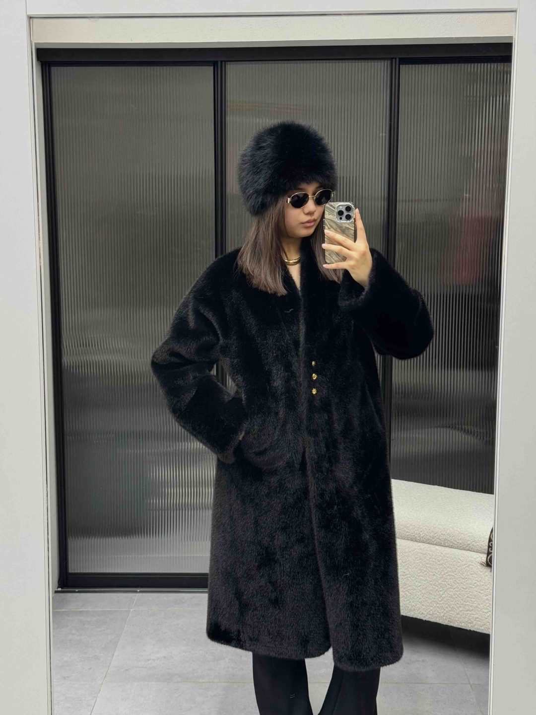 Шуба GRAMS черный