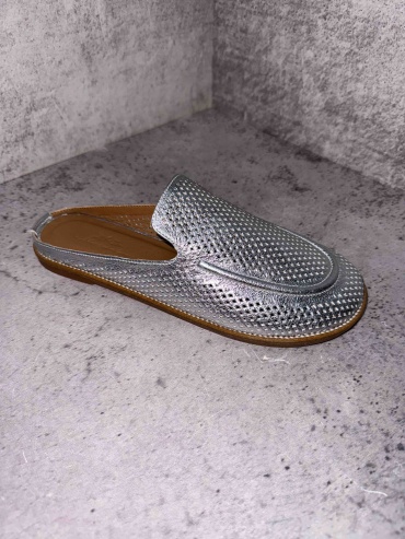 Мюли серебристый
