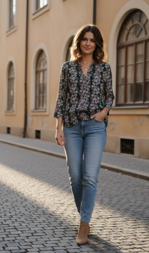 Рубашка Guljan blouse черный, розовый