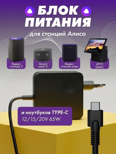 CLASSNO CS-Алисы/Яндекс 2 USB Type-C 65 Вт черный