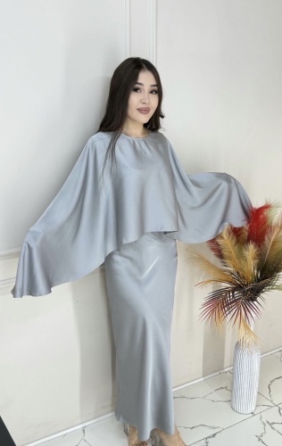 Вечернее платье Swan fashion серебристый