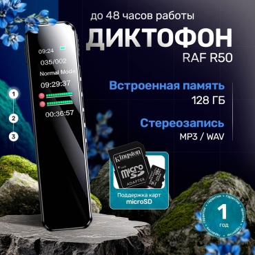 Диктофон Raf R50 128GB черный