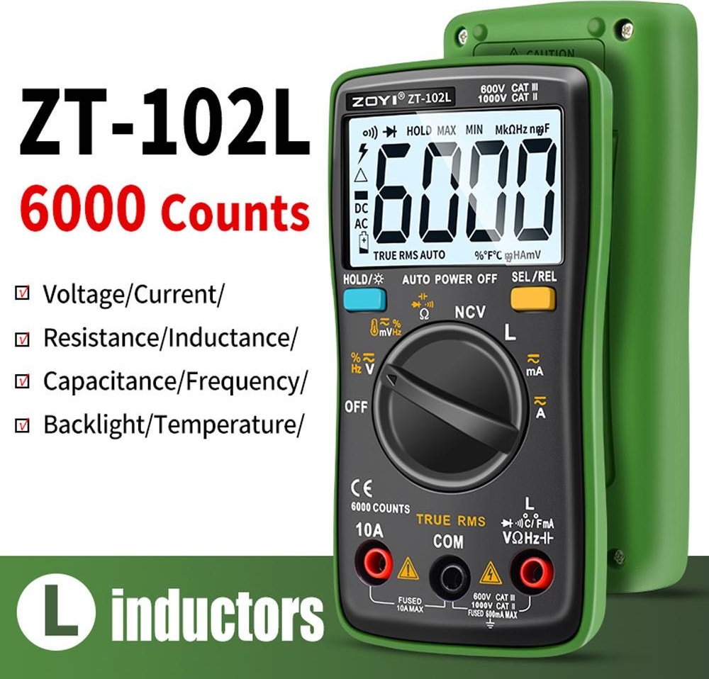 ZOYI мультиметр ZT-102L, цифровой