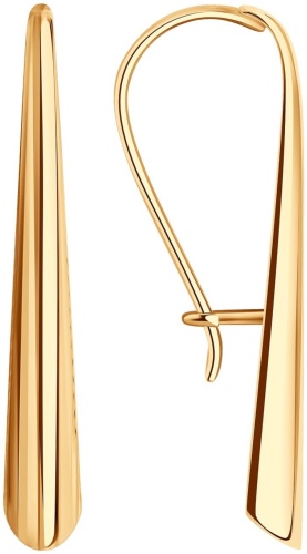 Серьги Aishen Gold 100-232-10 вес 1.46 г золото, без вставок