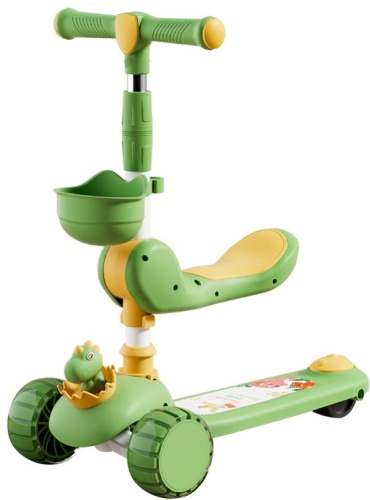 Самокат DS-DINO-GREEN-02 зеленый