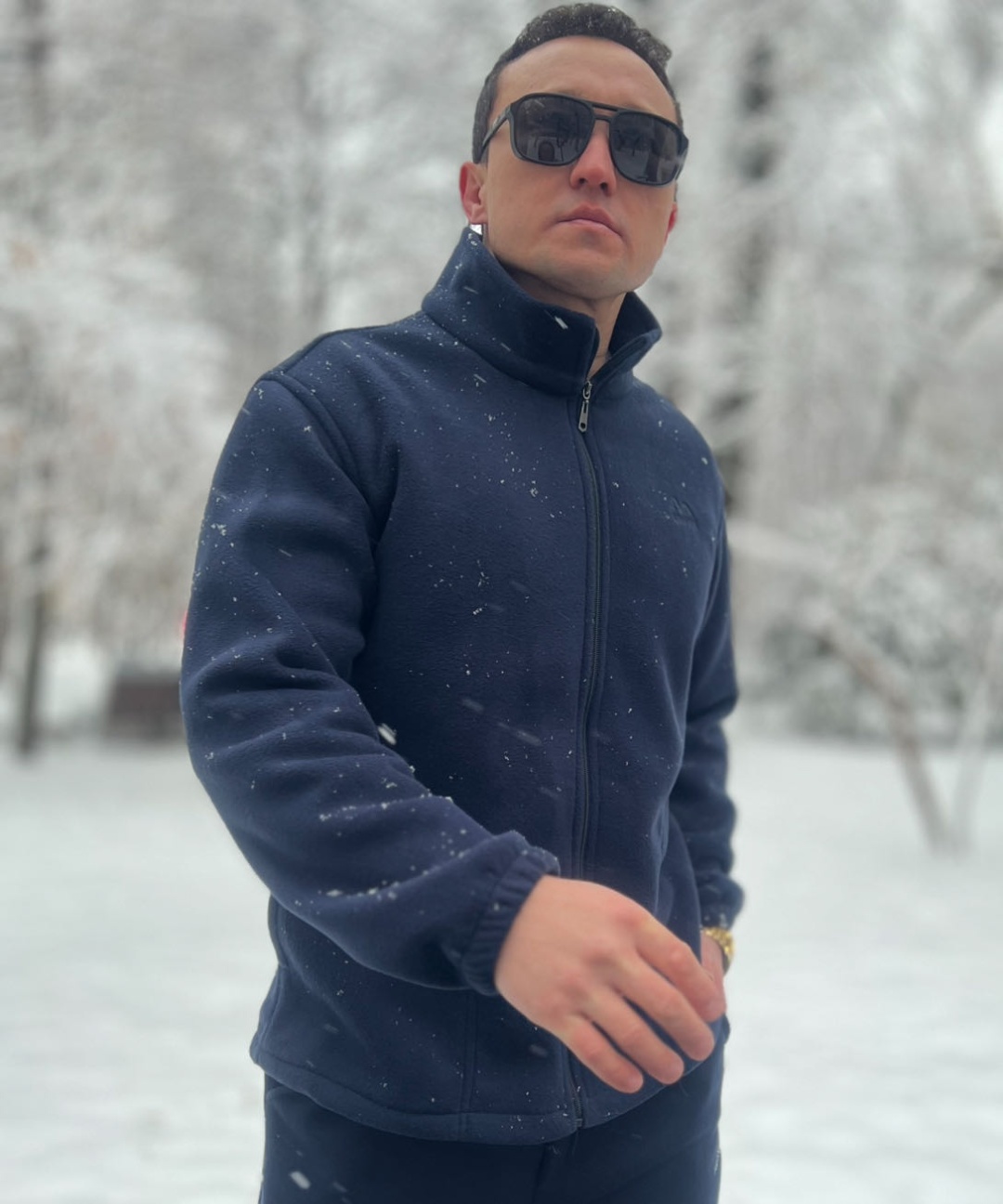 Флиска JLS однотонный синий
