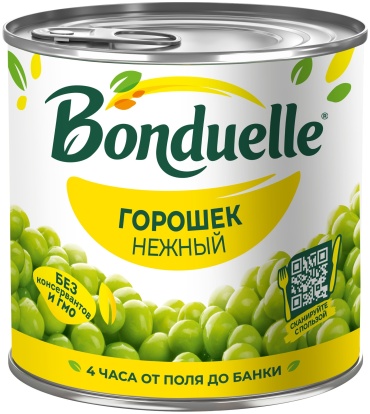 Bonduelle зеленый горошек нежный 425 мл