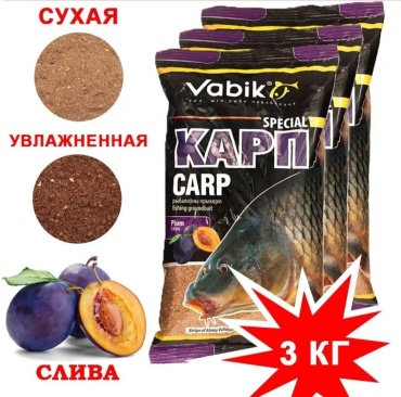 Прикормка Vabik 123 Слива 3 кг