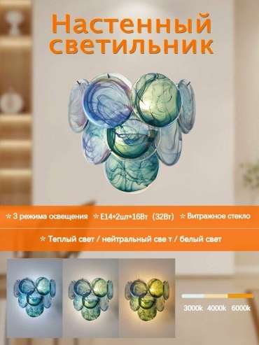 Бра настенный Werline E14, синий
