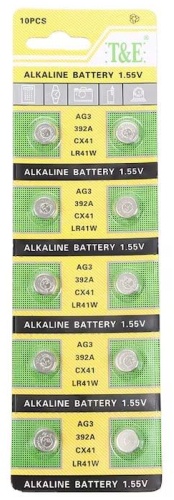 Батарейка AG3 T&amp;E 10 шт