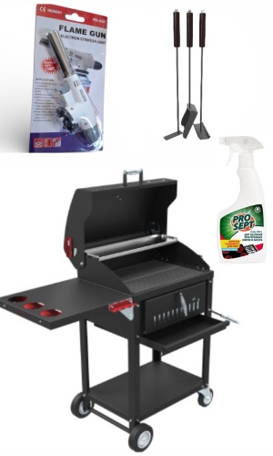 Grillver переносной Эксклюзив Комфорт Эйр+набор инструментов+средство для гриля+зажигалка