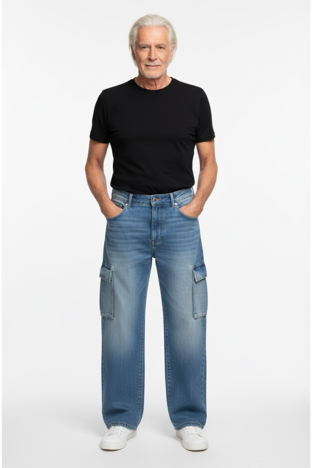 Джинсы карго Boohoo синий