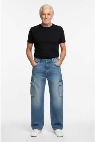 Джинсы карго Boohoo синий