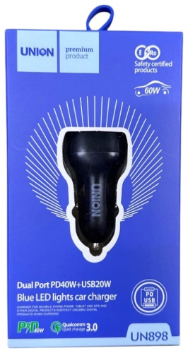 Union UN898 USB Type-C, USB черный