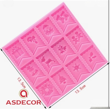 Asdecor молды и вайнеры 5763СМФ Новогодние флажки 1 шт