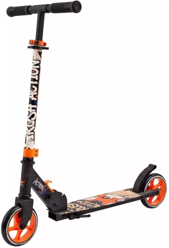 Самокат RUSH ACTION RH-480504 черный
