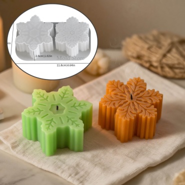 Mold Store Молд свечи Снежинки силикон