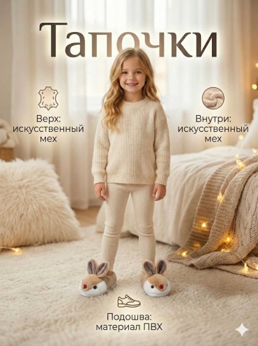 Тапочки Special_one коричневый