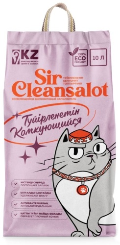 Наполнитель Sir Cleansalot бентонитовый комкующийся 10 л