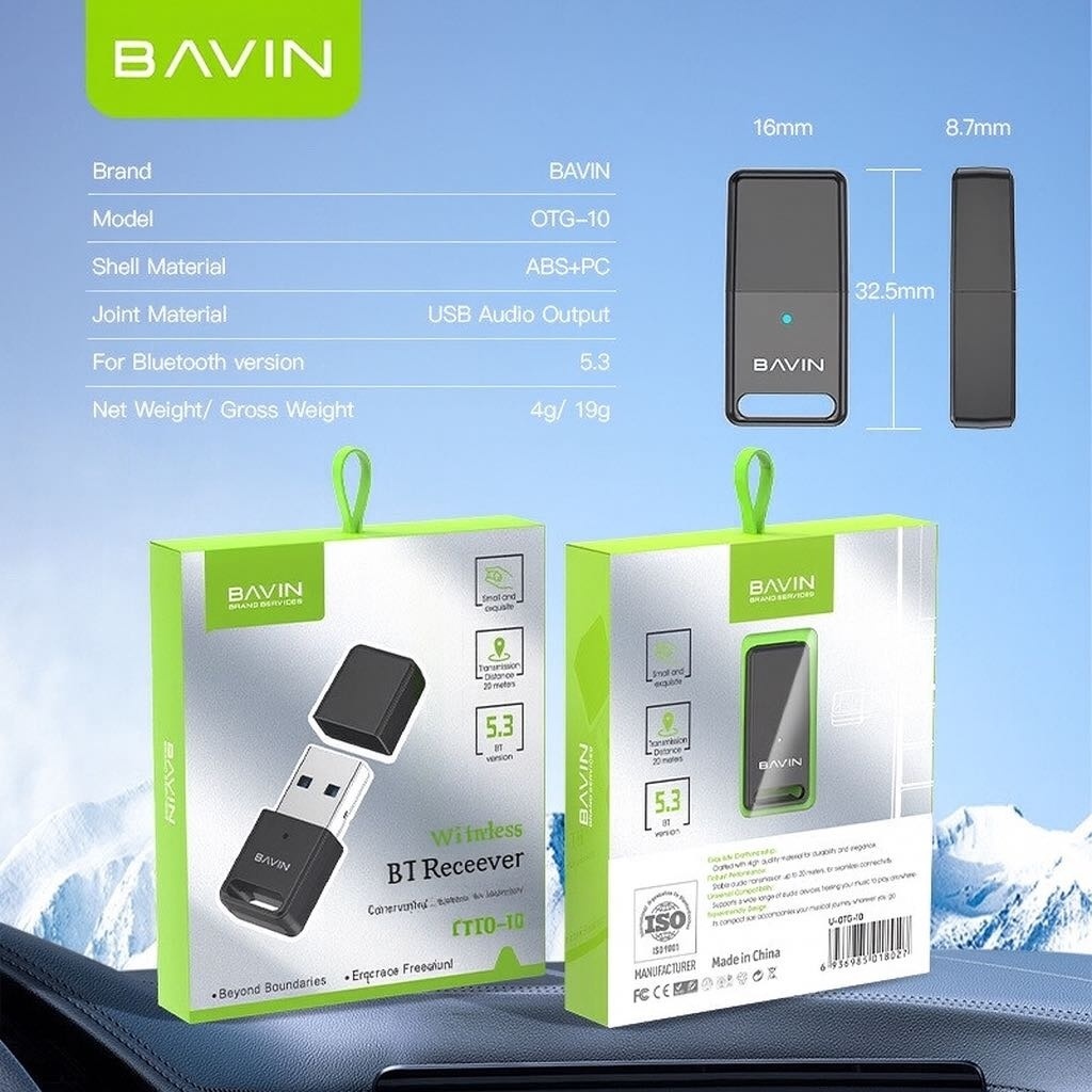 Bluetooth адаптер BAVIN 10500 черный