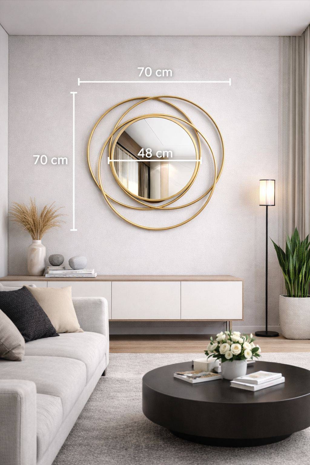 Зеркало настенное Eva Goods 70x70 см