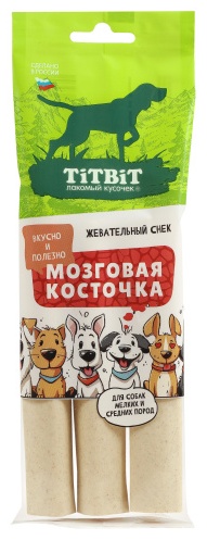 Лакомство 316570 TiTBiT Мозговая косточка для мелких и средних пород 95 г