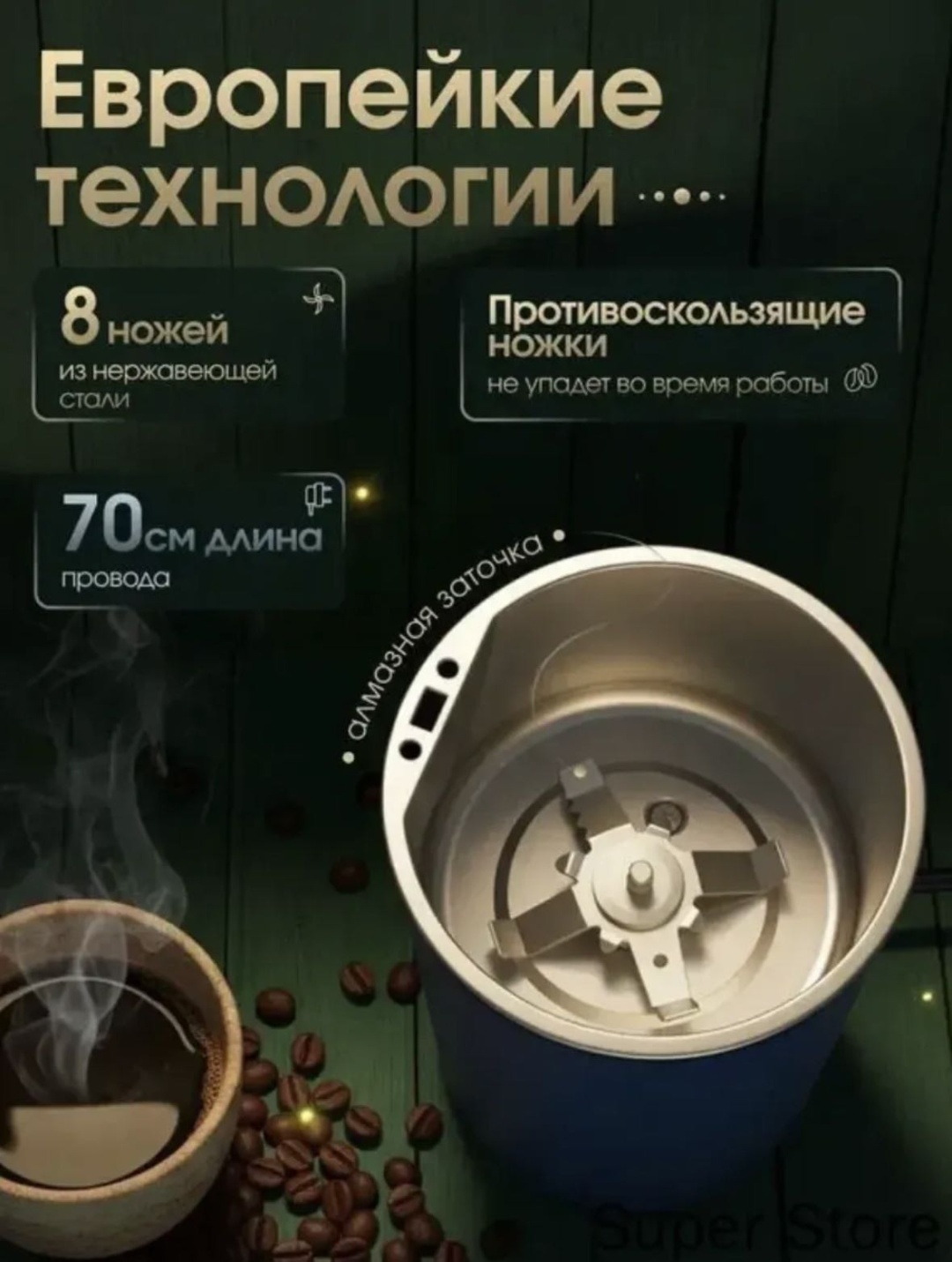 Кофемолка 1128 синий